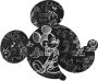 Komar Vliesbehang Mickey Head Illustration 125 x 125 cm (breedte x hoogte) rond en zelfklevend (1 stuk) - Thumbnail 1