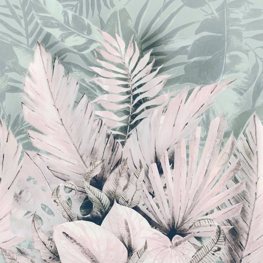 Komar Vliesbehang Digitale print vlies Palmiers Tropicaux Afmeting 250 x 250 cm (1 stuk)