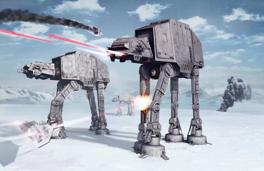 Komar Vliesbehang Digitale print vlies STAR WARS Battle of Hoth Afmeting 400 x 260 cm (1 stuk)