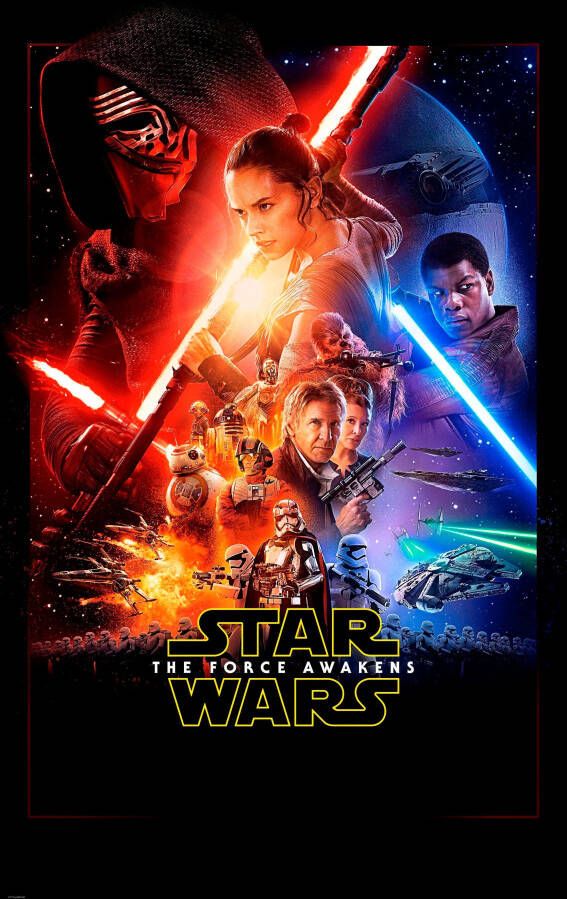 Komar Vliesbehang Star Wars EP7 Official film poster 120x200 cm (breedte x hoogte) vliesbehang 100 cm baanbreedte (1 stuk)