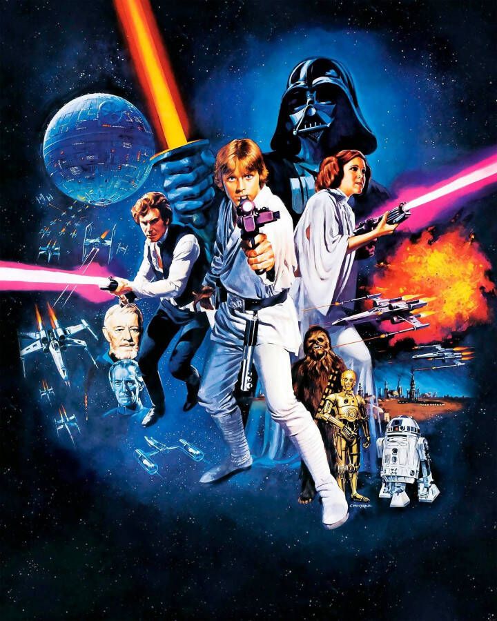 Komar Vliesbehang Star Wars Poster Classic 1 (1 stuk)