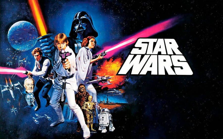 Komar Vliesbehang Star Wars Poster Classic 1 (1 stuk)