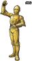 Komar Vliesbehang Star Wars XXL C-3PO 127 x 200 cm (breedte x hoogte) zelfklevend vlies (1 stuk) - Thumbnail 1