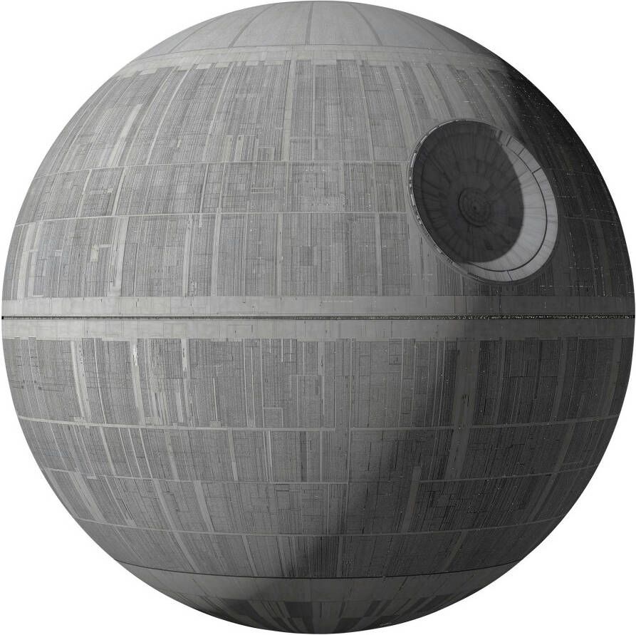 Komar Vliesbehang Zelfklevend vlies Star Wars XXL Death Star Afmeting 127 x 127 cm (1 stuk)