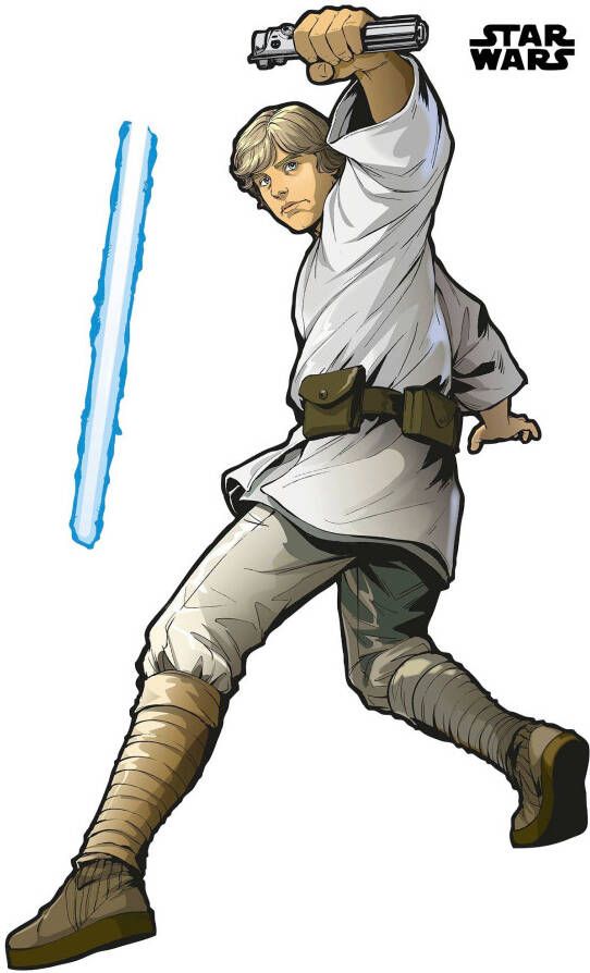 Komar Vliesbehang Star Wars XXL Luke Skywalker 127 x 200 cm (breedte x hoogte) zelfklevend vlies (1 stuk)