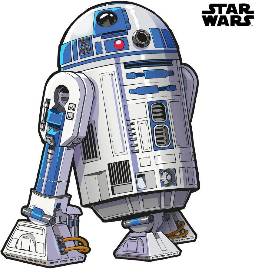 Komar Vliesbehang Zelfklevend vlies Star Wars XXL R2D2 Afmeting 127 x 120 cm (1 stuk)