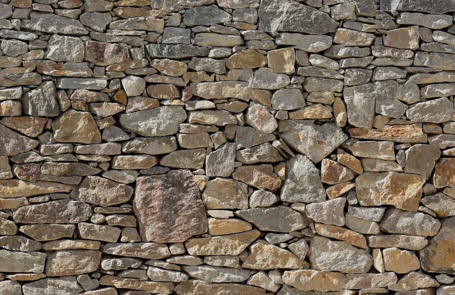 Komar Vliesbehang Stone Wall 400x260 cm (breedte x hoogte) (1 stuk)