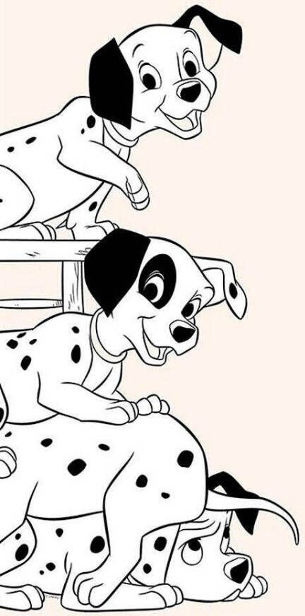 Komar Wanddecoratie 101 dalmatiër Playing Wanddecoratie voor de kinderkamer zonder lijst