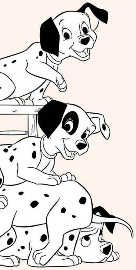 Komar Wanddecoratie 101 dalmatiër Playing Wanddecoratie voor de kinderkamer zonder lijst