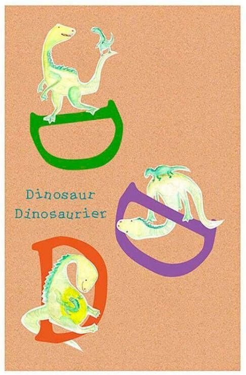 Komar Wanddecoratie ABC animal D Wanddecoratie zonder lijst