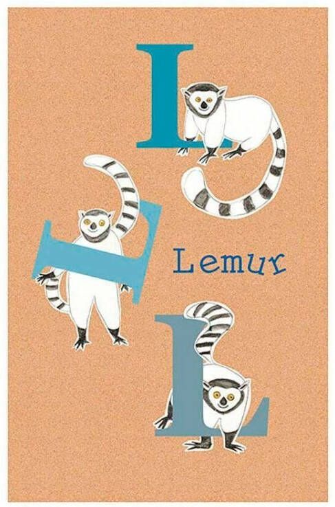 Komar Wanddecoratie ABC animal L Wanddecoratie zonder lijst