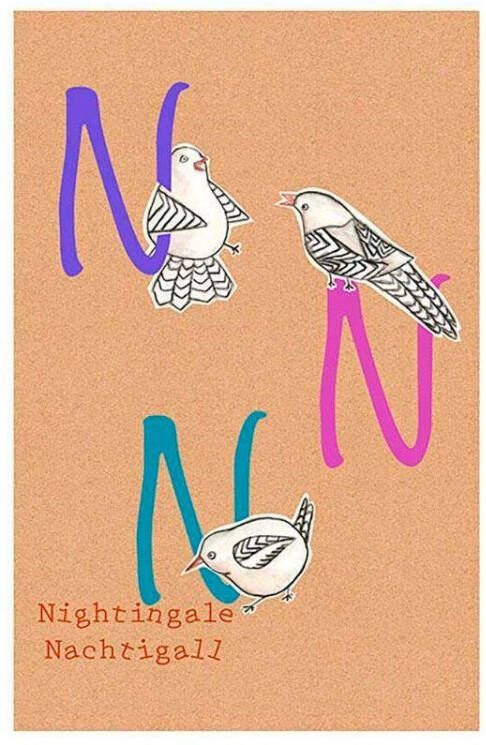 Komar Wanddecoratie ABC animal N Wanddecoratie zonder lijst (1 stuk)
