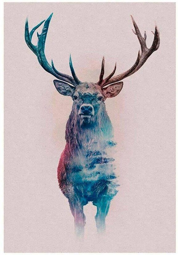 Komar Wanddecoratie Animals forest Deer Wanddecoratie zonder lijst (1 stuk)