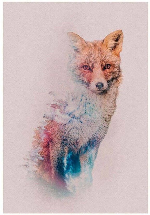 Komar Wanddecoratie Animals forest Fox Wanddecoratie zonder lijst