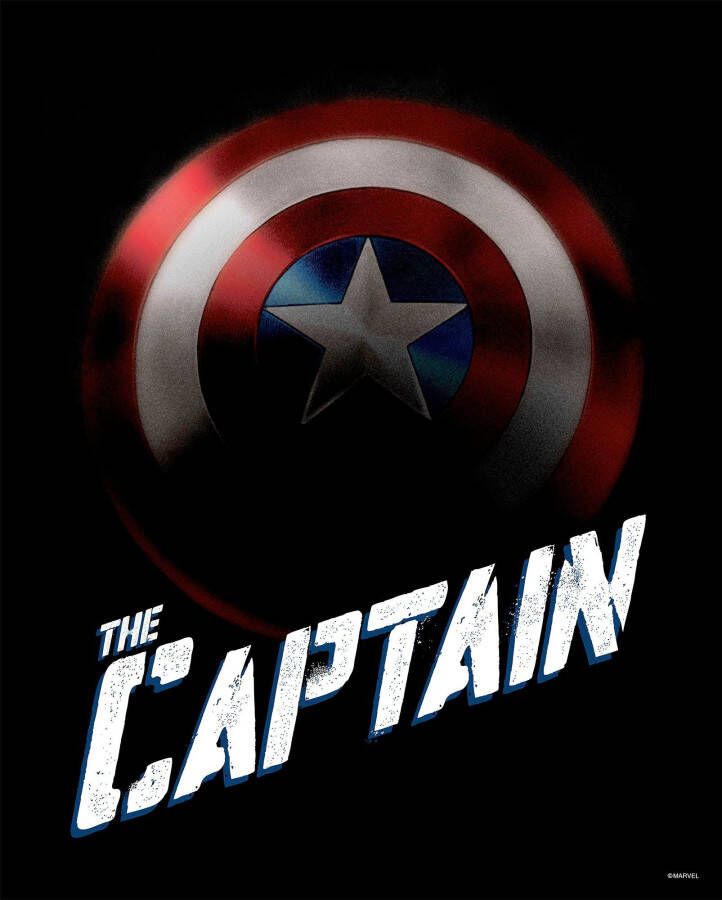 Komar Wanddecoratie Avengers The Captain Wanddecoratie voor de kinderkamer zonder lijst