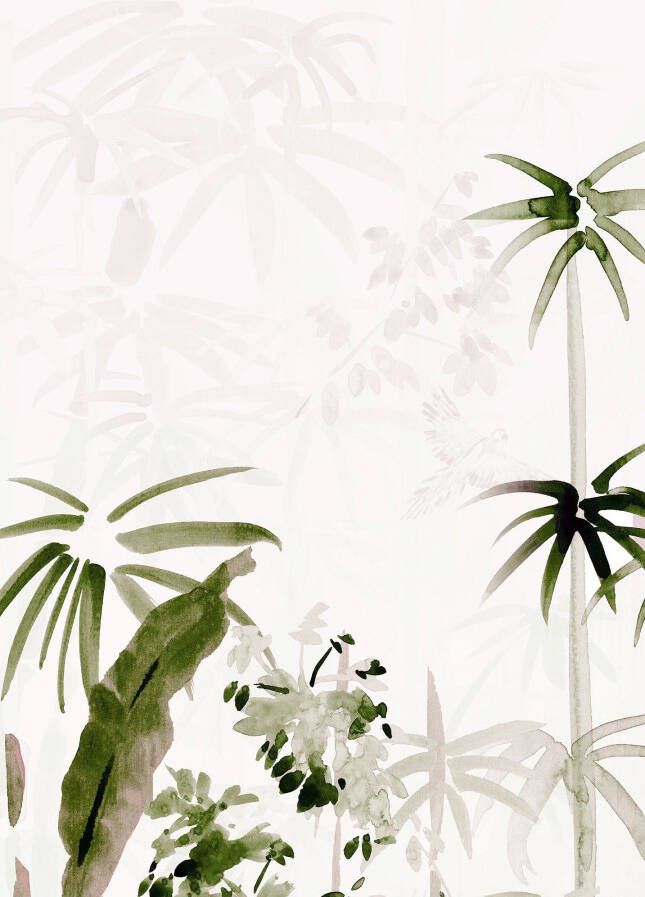 Komar Wanddecoratie Bamboo Drawing Wanddecoratie zonder lijst (1 stuk)