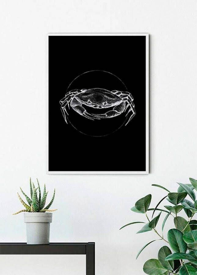 Komar Wanddecoratie Crab black Wanddecoratie zonder lijst