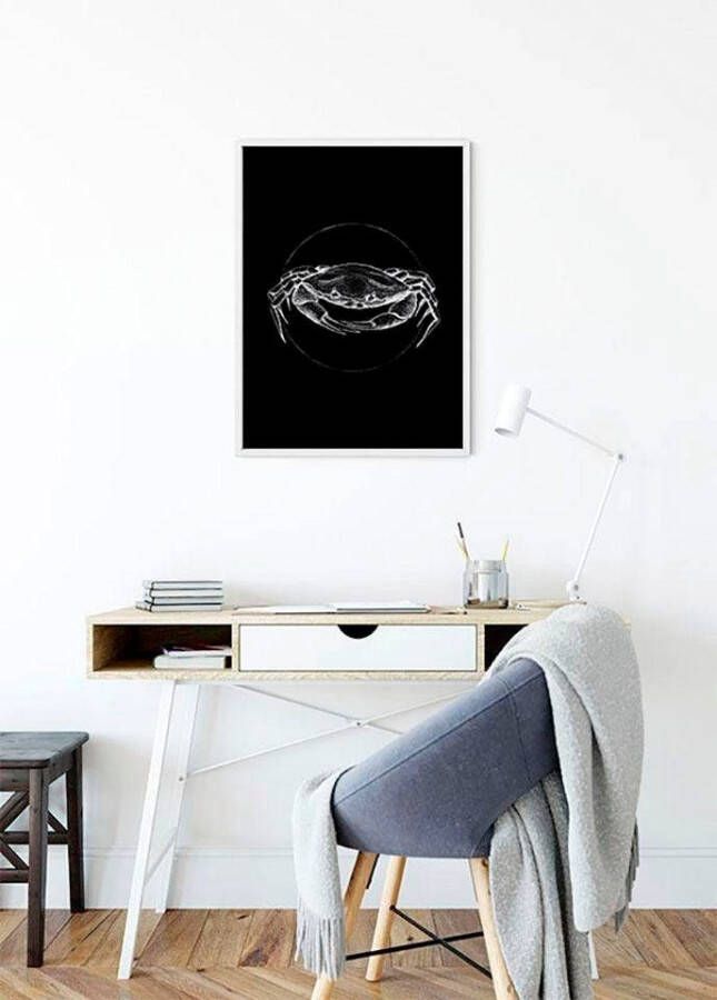 Komar Wanddecoratie Crab black Wanddecoratie zonder lijst