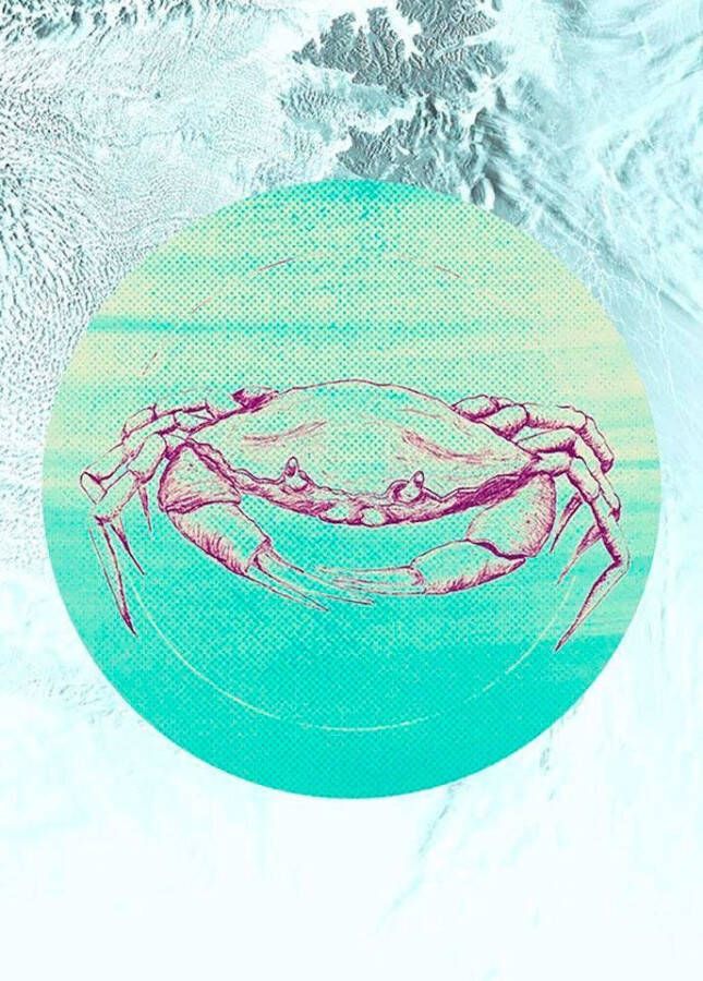 Komar Wanddecoratie Crab Sea Wanddecoratie zonder lijst