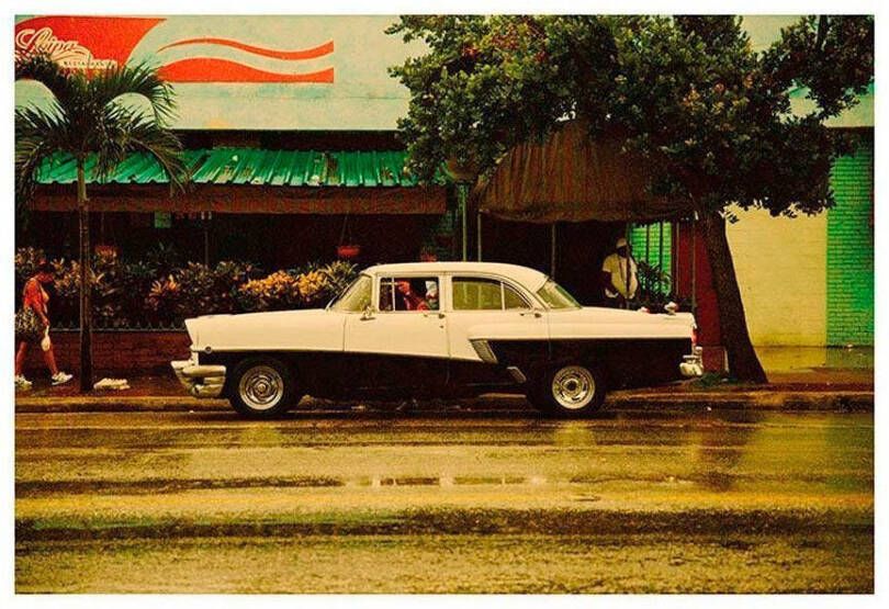 Komar Wanddecoratie Cuba Car Wanddecoratie zonder lijst (1 stuk)