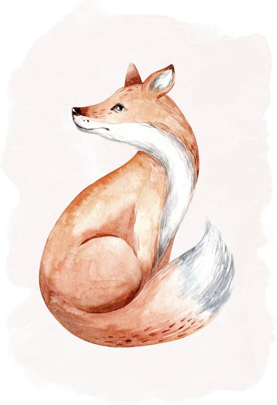 Komar Wanddecoratie Curious Fox Wanddecoratie zonder lijst (1 stuk)