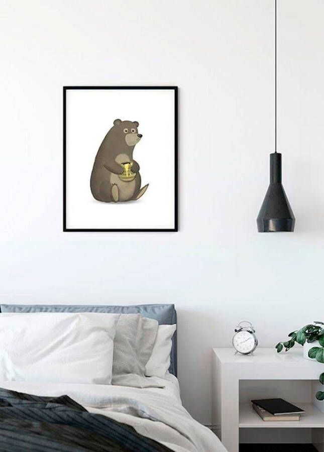 Komar Wanddecoratie Cute animal Bear Wanddecoratie zonder lijst