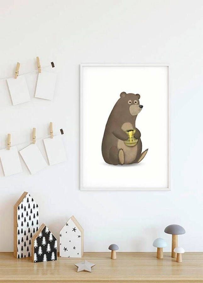 Komar Wanddecoratie Cute animal Bear Wanddecoratie zonder lijst