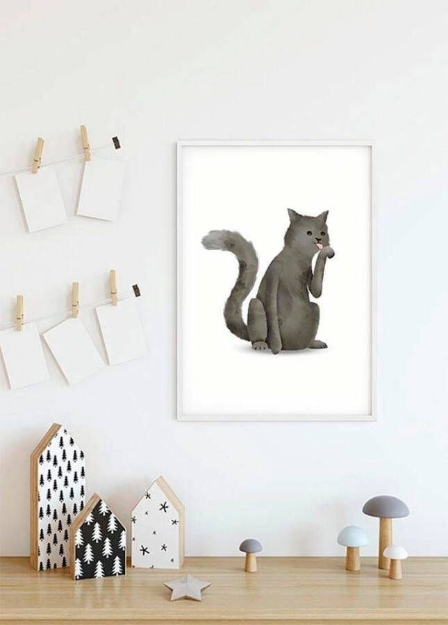 Komar Wanddecoratie Cute animal CAT Wanddecoratie zonder lijst