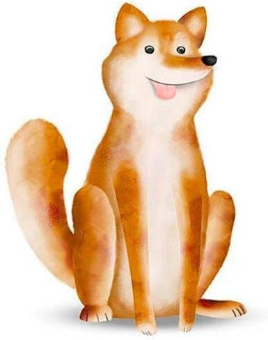 Komar Wanddecoratie Cute animal Dog Wanddecoratie zonder lijst (1 stuk)
