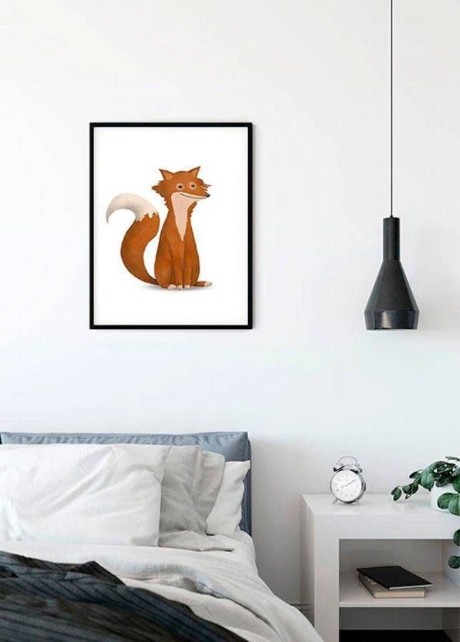 Komar Wanddecoratie Cute animal Fox Wanddecoratie zonder lijst