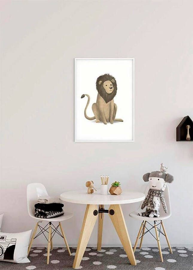 Komar Wanddecoratie Cute animal Lion Wanddecoratie zonder lijst