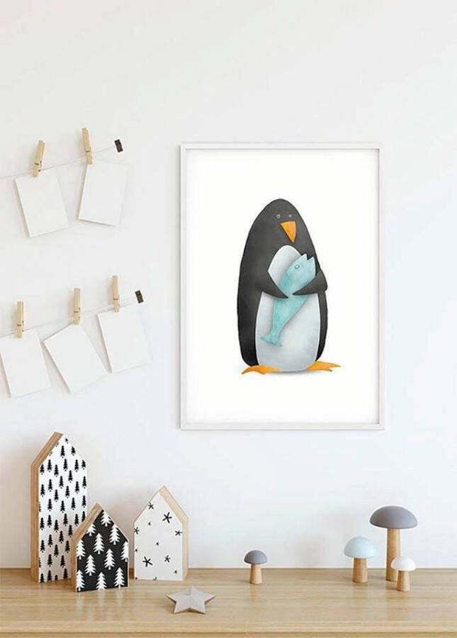 Komar Wanddecoratie Cute animal Penguin Wanddecoratie zonder lijst