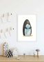 Komar Wanddecoratie Cute animal Penguin Wanddecoratie zonder lijst - Thumbnail 1