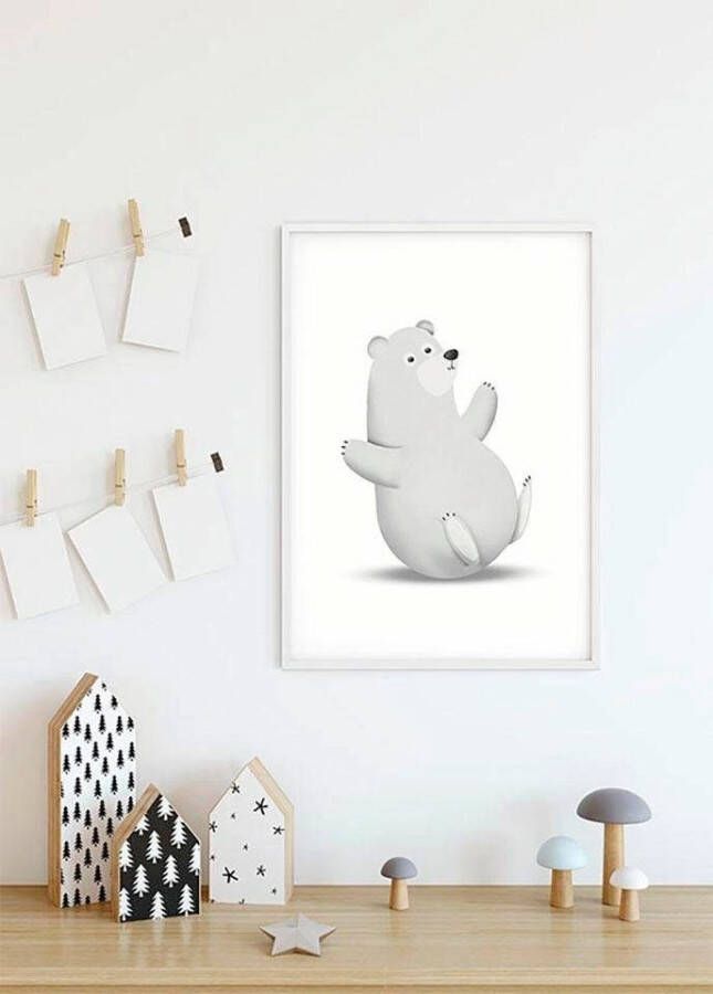 Komar Wanddecoratie Cute animal polair Bear Wanddecoratie zonder lijst