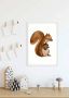 Komar Wanddecoratie Cute animal Squirrel Wanddecoratie zonder lijst (1 stuk) - Thumbnail 1