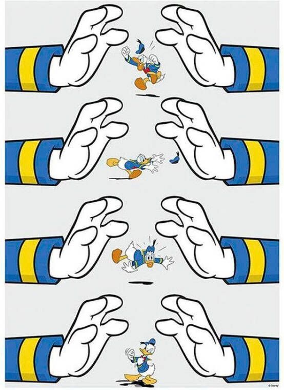Komar Wanddecoratie Donald Duck Hands Wanddecoratie voor de kinderkamer zonder lijst (1 stuk)