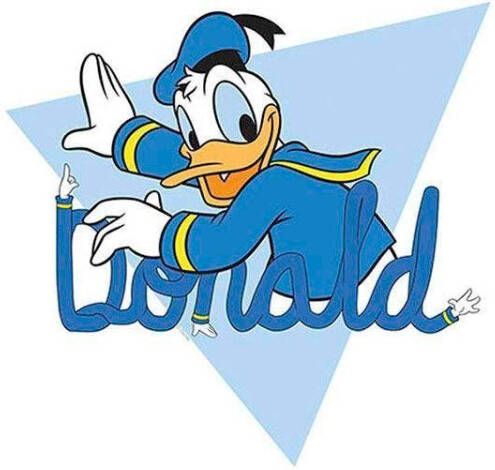 Komar Wanddecoratie Donald Duck Triangle Wanddecoratie voor de kinderkamer zonder lijst (1 stuk)