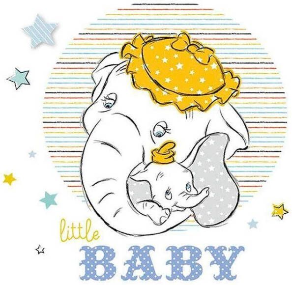 Komar Wanddecoratie Dumbo Little baby Wanddecoratie voor de kinderkamer zonder lijst