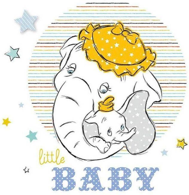 Komar Wanddecoratie Dumbo Little baby Wanddecoratie voor de kinderkamer zonder lijst