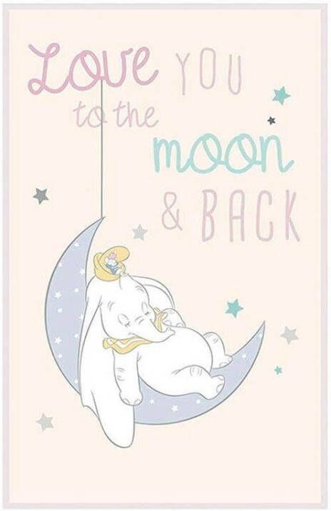 Komar Wanddecoratie Dumbo Moon Wanddecoratie voor de kinderkamer zonder lijst