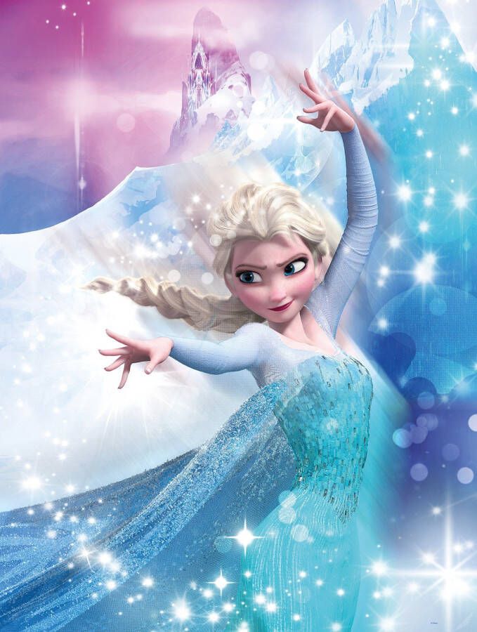 Komar Wanddecoratie Frozen 2 Elsa actie Wanddecoratie voor de kinderkamer zonder lijst