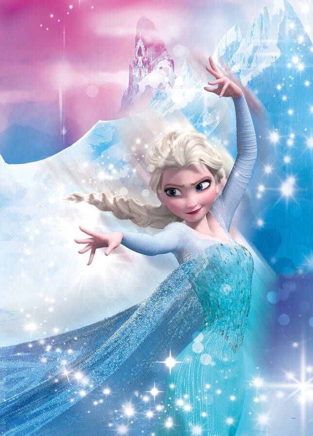 Komar Wanddecoratie Frozen 2 Elsa actie Wanddecoratie voor de kinderkamer zonder lijst