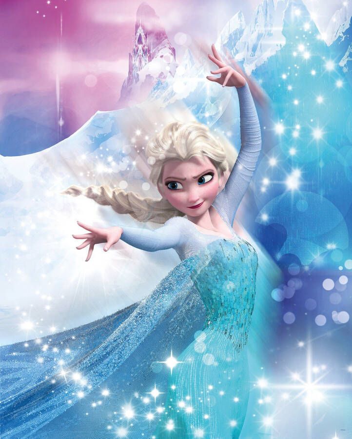 Komar Wanddecoratie Frozen 2 Elsa actie Wanddecoratie voor de kinderkamer zonder lijst