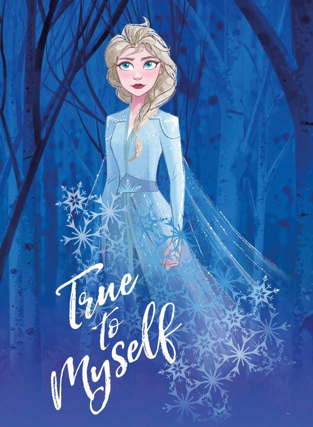 Komar Wanddecoratie Frozen 2 Elsa true to myself Wanddecoratie voor de kinderkamer zonder lijst