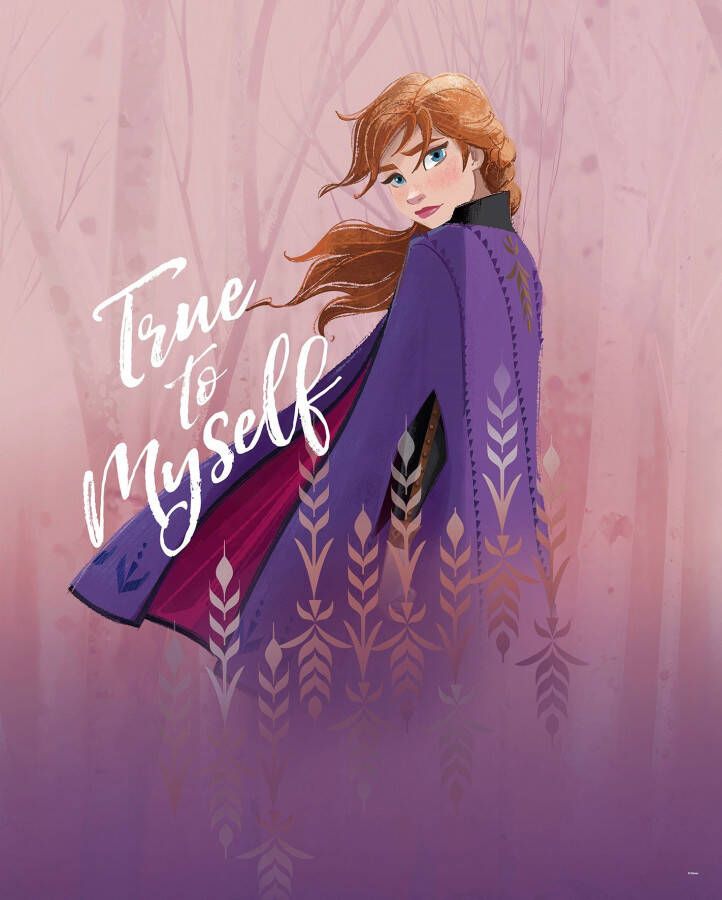 Komar Wanddecoratie Frozen Anna True to Myself Wanddecoratie voor de kinderkamer zonder lijst