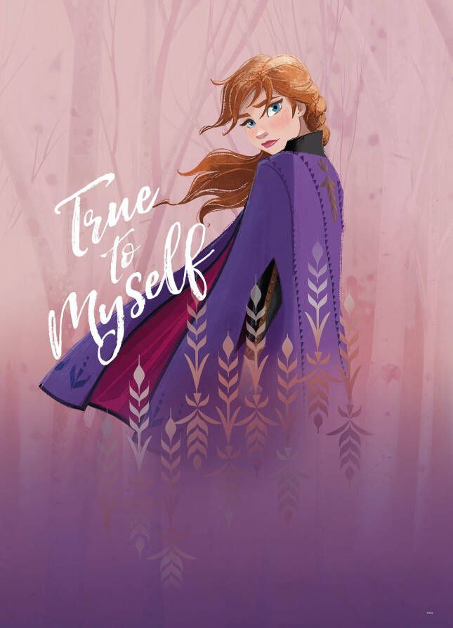 Komar Wanddecoratie Frozen Anna True to Myself Wanddecoratie voor de kinderkamer zonder lijst