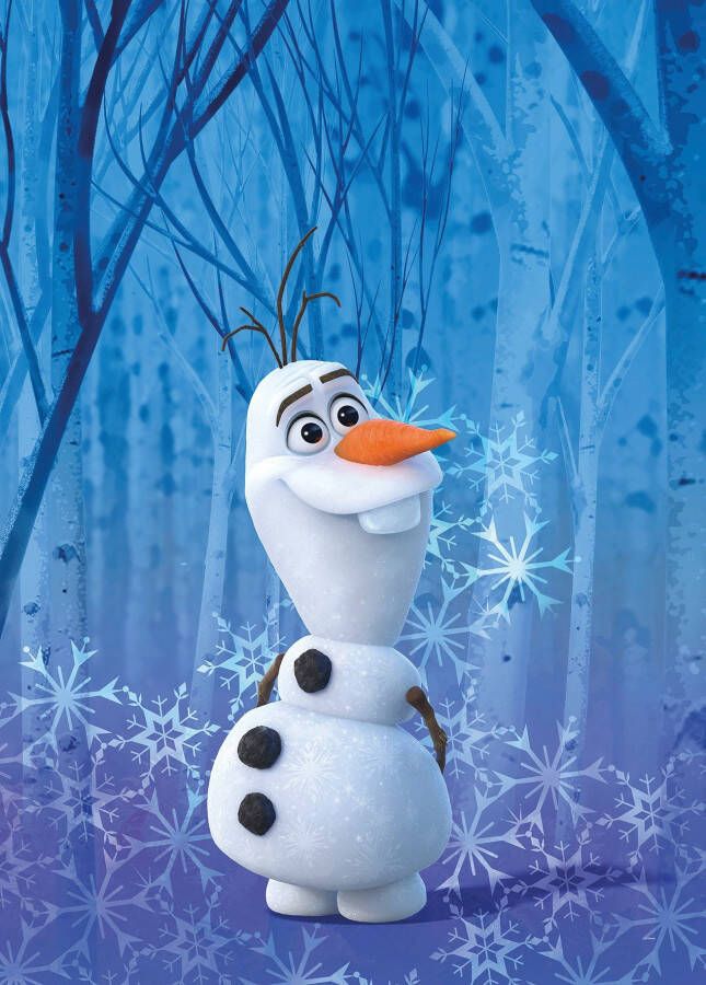 Komar Wanddecoratie Frozen Olaf crystal Wanddecoratie voor de kinderkamer zonder lijst