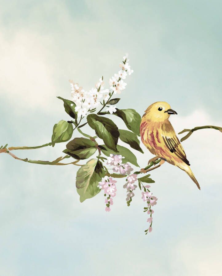 Komar Wanddecoratie Gazouillis des Oiseaux Wanddecoratie zonder lijst (1 stuk)