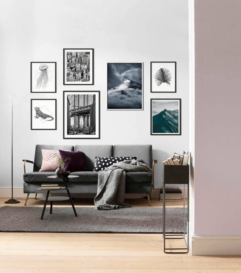 Komar Wanddecoratie Iguana white Wanddecoratie zonder lijst (1 stuk)