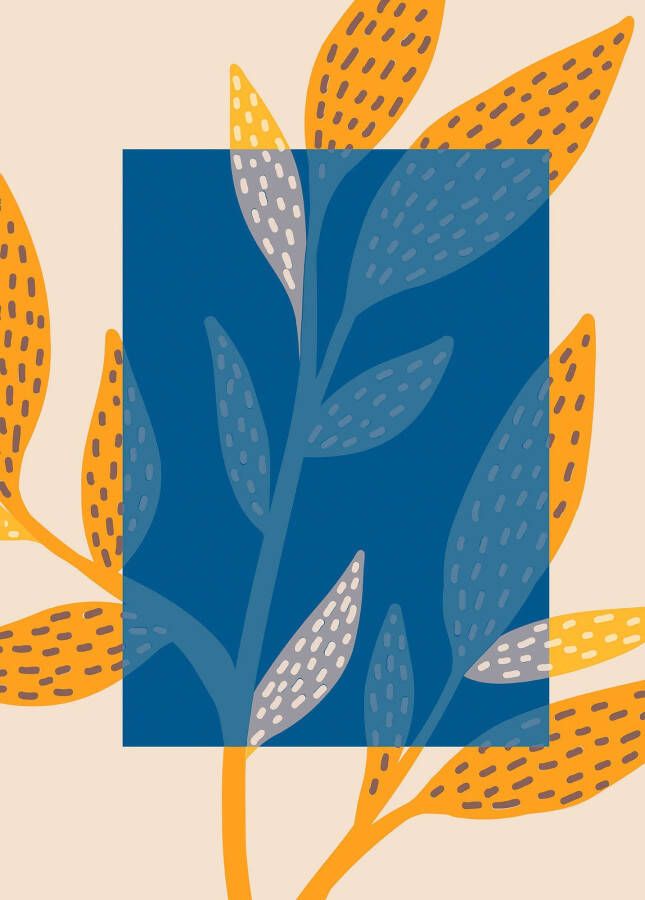 Komar Wanddecoratie Illustration Colorful Foliage (1 stuk)